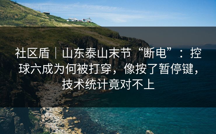 社区盾|山东泰山末节“断电”:控球六成为何被打穿,像按了暂停键,技术统计竟对不上 社区盾|山东泰山末节“断电”:控球六成为何被打穿,像按了暂停键,技术统计竟对不上